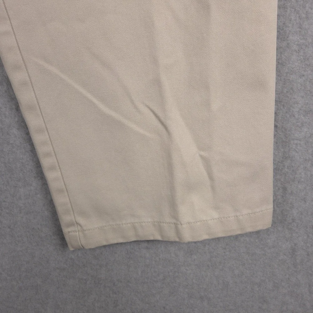 Dockers D3 Mens 34x30 Cream Ivory Khaki Flat Front Casual Chino Pants School